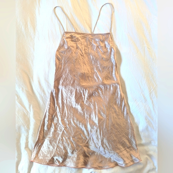 Aritzia Le Fou Wilfred Samba Slip Dress in Stockings Beige, size 8 - Picture 3 of 7